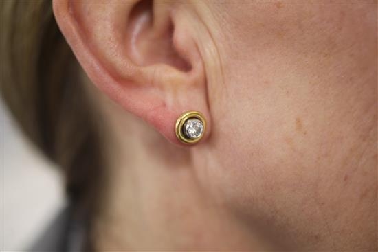 A pair of Theo Fennell 18ct gold and diamond earstuds,